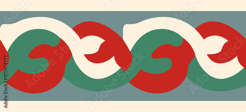 Elegant repeating pattern with floral and geometric motifs