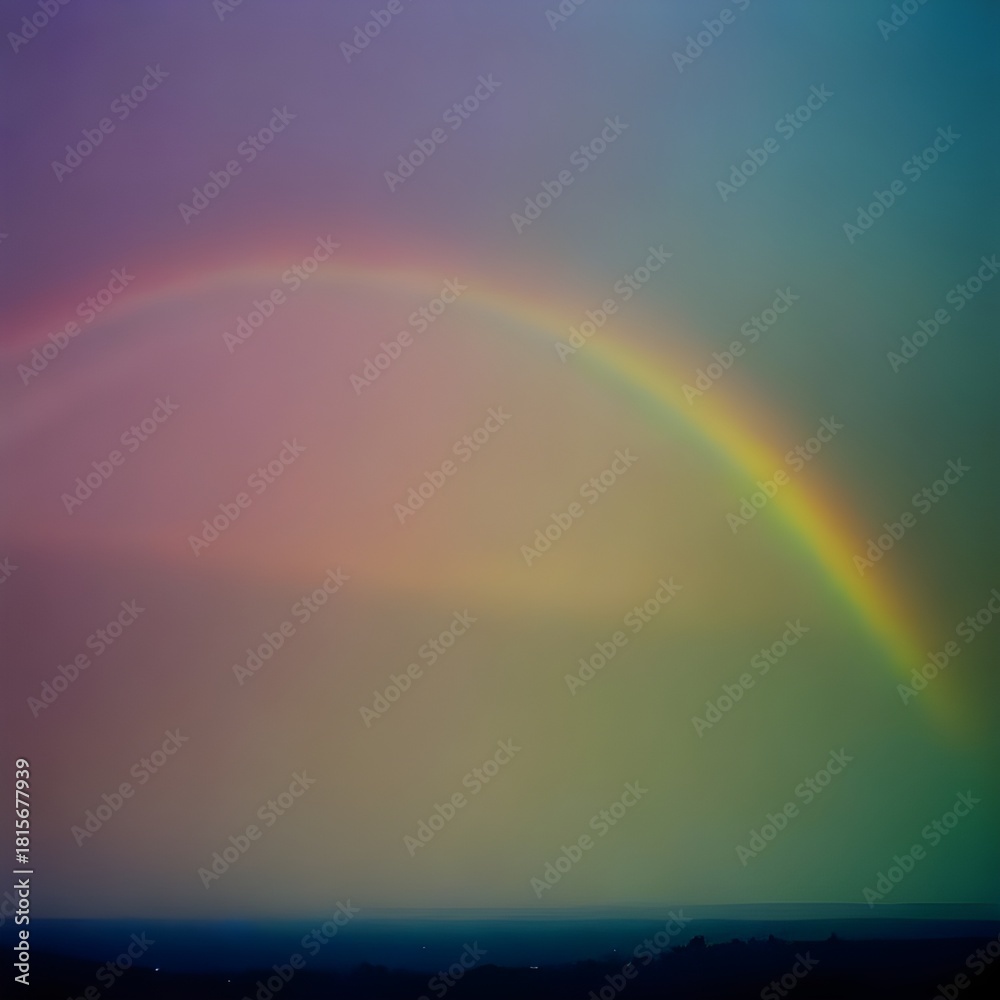 Fototapeta premium The image shows a portion of a rainbow in the sky optical phenomenon 