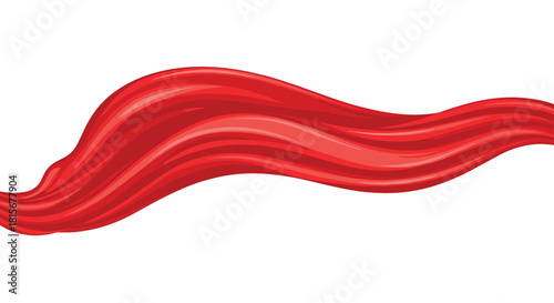 Vibrant flowing red ribbon banner for modern design projects and creative marketing campaigns that need a pop of color and energy