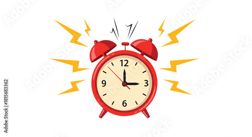 Wake up to success with this vibrant alarm clock graphic, perfect for promoting time management, deadlines, and urgent announcements