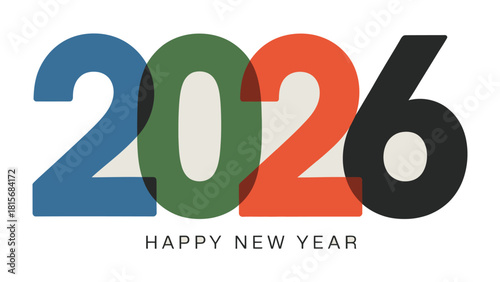 Embracing 2026: A vibrant and colorful design that heralds the start of a new year, creating anticipation and optimism.