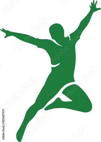 jumping people silhouettes