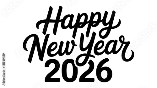 New Year Celebration Greeting Card: A joyful greeting for the new year, wishing a happy start to the year 2026, creating anticipation for a fresh beginning.