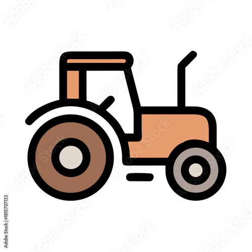 Vector image of a Tractor, 