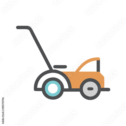 Vector image of field lawing machine