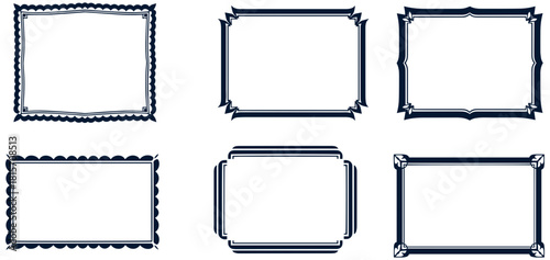 Elegant nautical frames perfect for invitations or announcements create an upscale feel