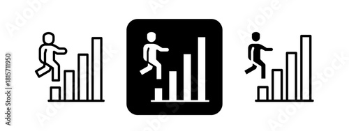 Effort Solid color and black line drawing vector illustration set