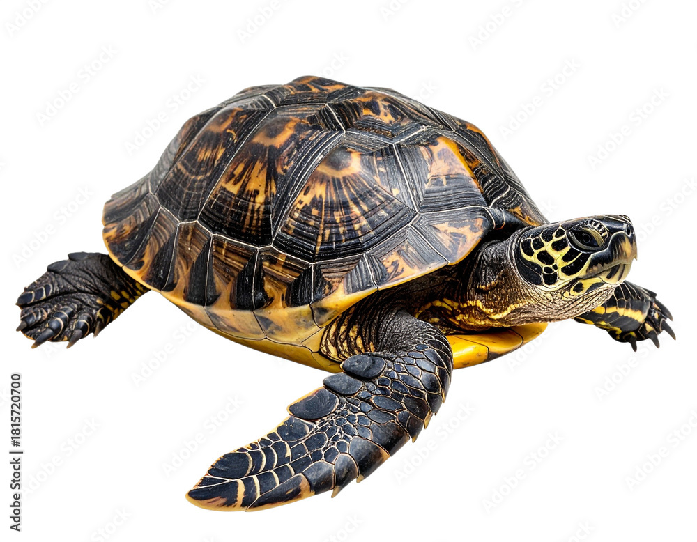 Obraz premium Sea turtle isolated on white background, transparent PNG