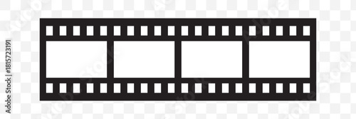 Film strip showing ten empty movie frames