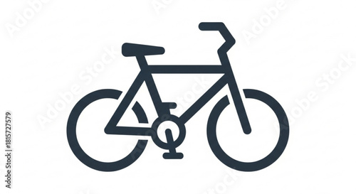 Sleek bicycle icon for active lifestyle branding, simple bike symbol for transportation apps, modern cycling club logo, professional bike shop graphic