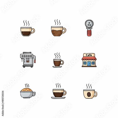 icon coffee and cafe