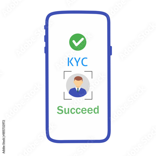 KYC Verification Success Mobile Illustration