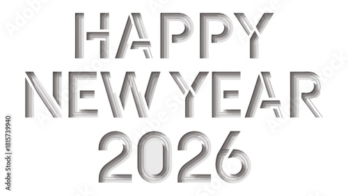 New Year 2026 Celebration: A modern and sleek graphic design. Capturing the spirit of a fresh start and a prosperous year. 