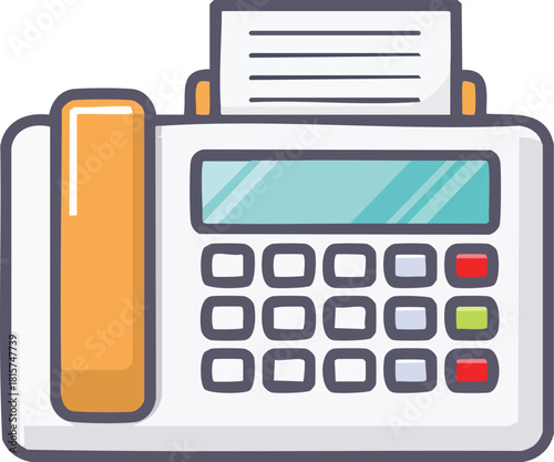 Outline fax machine icon