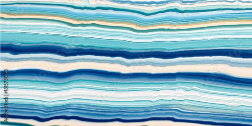 Seamless blue ocean water surface texture with yellow waves and white sand pattern.