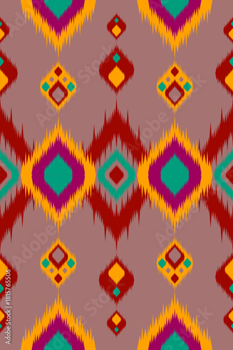 Deep Jungle Ikat Weave with Rich Organic Tones and Rhythmic Pattern Flow