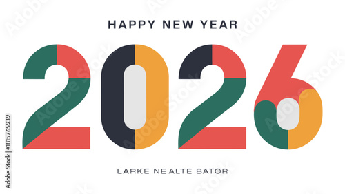 New Year's Greetings 2026: A vibrant and colorful design wishing a Happy New Year 2026, evoking feelings of anticipation and the dawn of a new chapter.