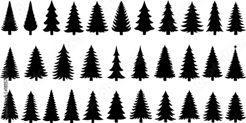 Pine Tree Silhouette Bundle