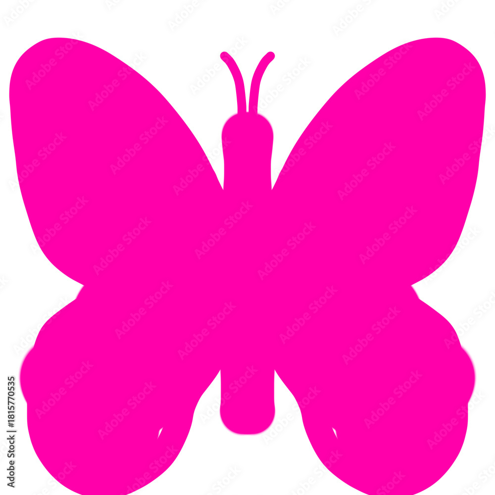Obraz premium pink butterfly on a white background