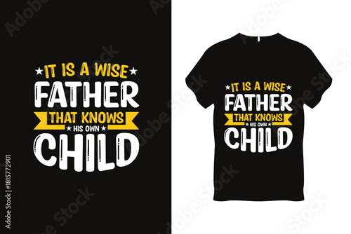 Dad Father Day T Shirt Design Bold Typography Father Graphic Vector 
