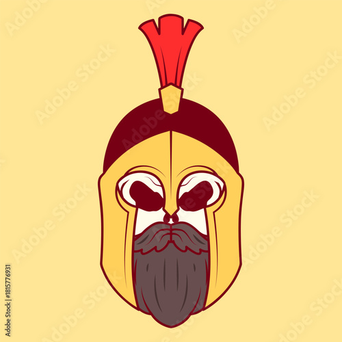 Beard Skull with Gladiator Hat