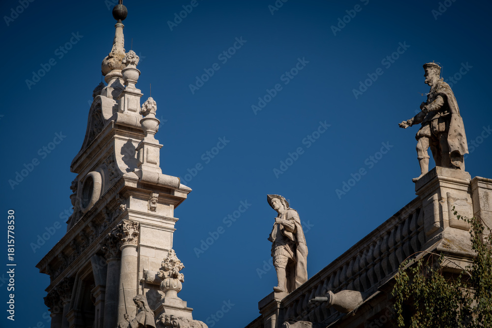 Fototapeta premium Ciudad valladolid de Castilla y León en el centro de España. Ciudad histórica europea de Valladolid. Monumental valladolid del pasado con un gran patrimonio histórico en españa en europa