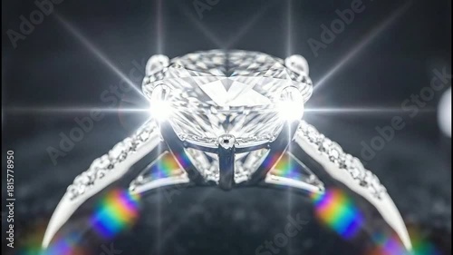 Valentine's Day 2026 Luxurious Diamond Engagement Ring Sparkling Box Cinematic Macro Video Proposals Weddings Anniversaries Jewelry Romance Luxury Beautiful Celebration Bride Groom Commitment Forever