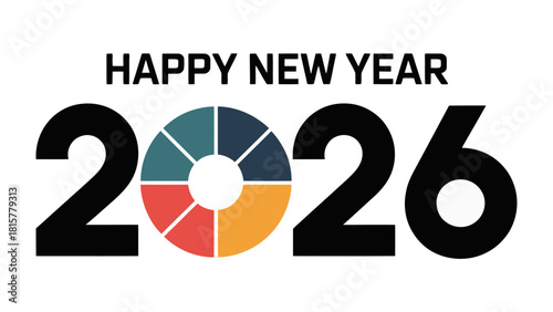 Happy New Year 2026: A vibrant and colorful design that welcomes the dawn of a new year, symbolizing new beginnings, fresh starts, and the promise of a brighter future. 