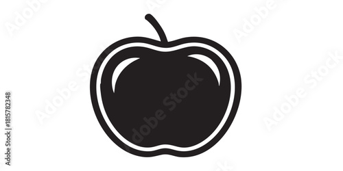 ofvs335 OutlineFilledVectorSign ofvs - apple vector icon . fruit . healthy food . diet . isolated transparent . black outline and filled version . AI 10 / EPS 10 / PNG . g11675