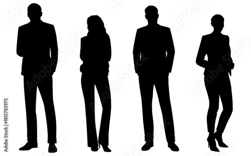 Business People Silhouette Vector Illustration