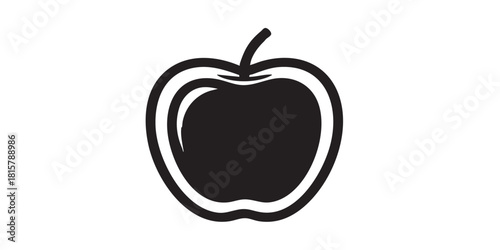 ofvs335 OutlineFilledVectorSign ofvs - apple vector icon . fruit . healthy food . diet . isolated transparent . black outline and filled version . AI 10 / EPS 10 / PNG . g11675