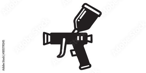 ofvs550 OutlineFilledVectorSign ofvs - paint sprayer vector icon . airless painting sprayer . isolated transparent . black outline and filled version . AI 10 / EPS 10 / PNG . g11893