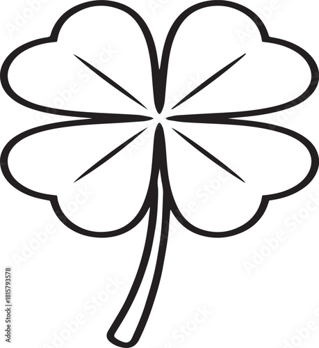 Four Leaf Clover Vector Design