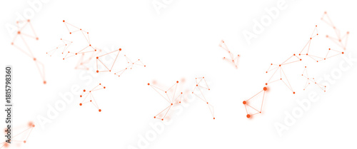 Vector white background with red lines and dots.