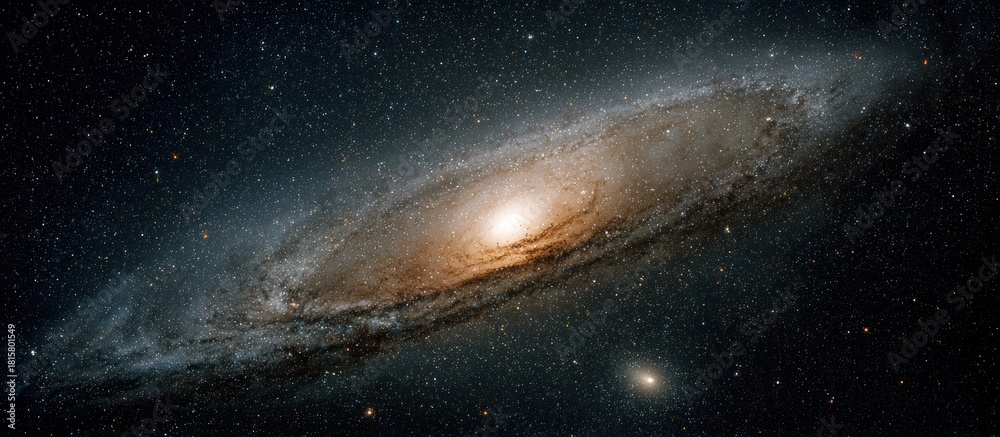 Fototapeta premium Andromeda Galaxy - A Stunning View of Our Cosmic Neighbor.