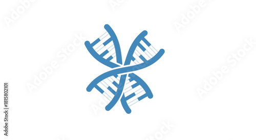 A stylized blue logo of four intersecting DNA strands forming a symmetrical asterisk or snowflake shape.