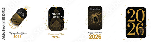 Festive Christmas and New Year Vector Collection: Holiday Greeting Cards, Background Designs, Website and Social Media Banners for Seasonal Marketing Materials