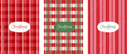 Christmas plaid background. plaid, checked pattern design for card. Set gingham fabric prints. tartan shirt cloth. Classic flannel textures. Geometric backdrop. vector illustration.