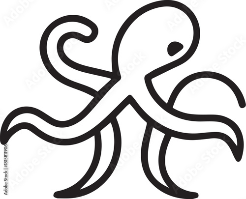 funny cartoon octopus vector