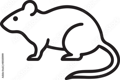 vector illustration of a rat