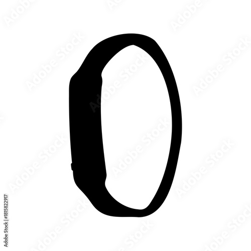 Modern fitness tracker silhouette for active lifestyle data