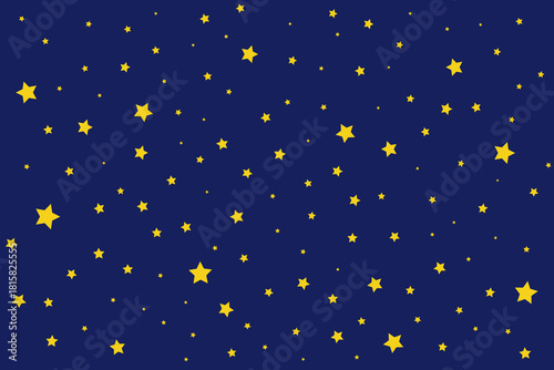 シンプルな星柄　ネイビーブルー　背景イラスト