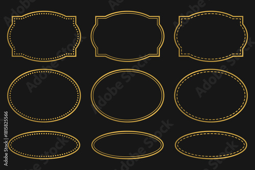 高級感　金色　オーバルラベル　フレームセット