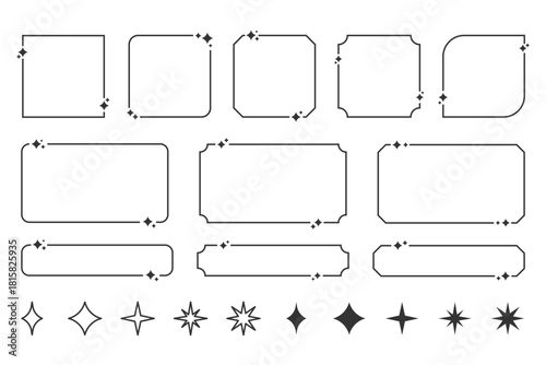 キラキラ装飾　星　ラインフレーム　枠　セット