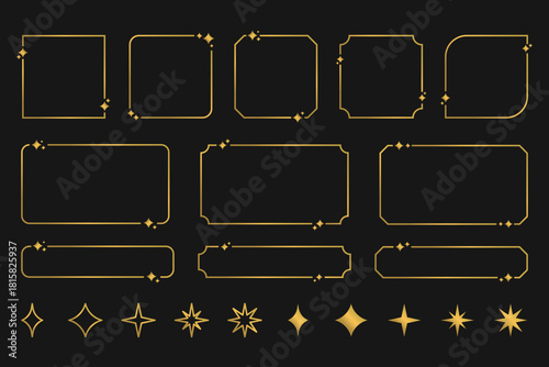 キラキラ装飾　星　ラインフレーム　枠　セット