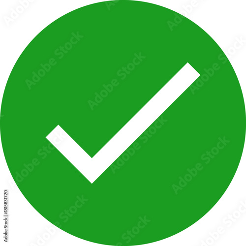 Checkmark green circle icon Vector