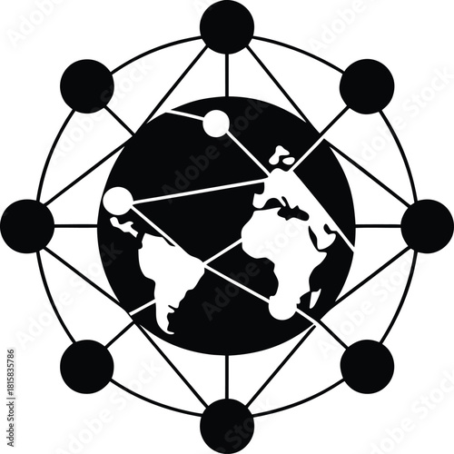 Global financial network connections across earth