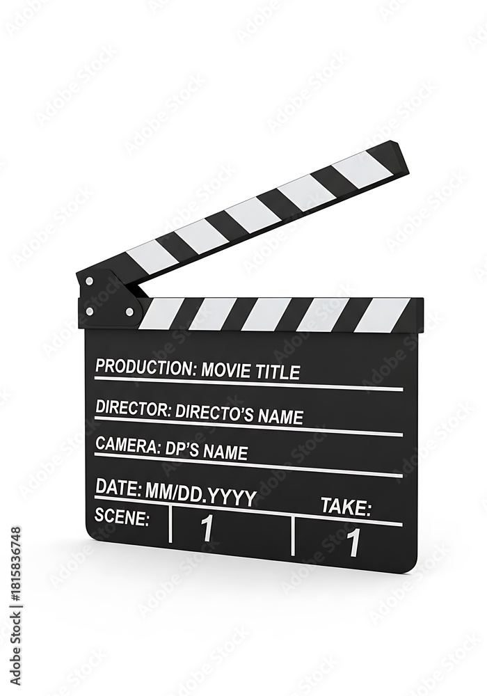 Fototapeta premium Film Slate - A Cinematic Tool for Movie Production and Filmmaking.