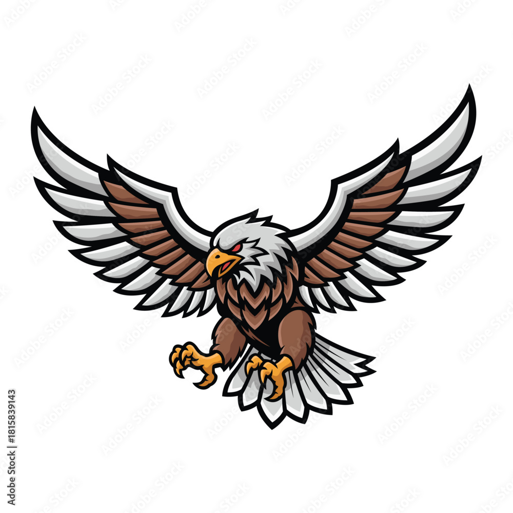 Obraz premium eagle mascot logo vector design template modern style