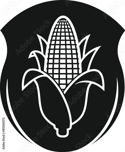 Dark emblematic silhouette of a stylized scorpion